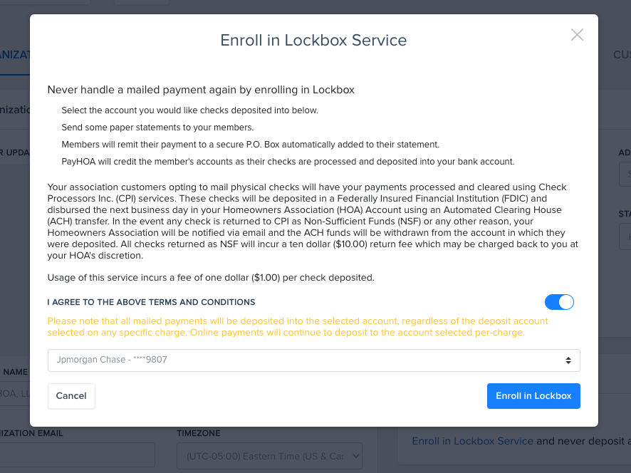 Pay HOA accounting software lockbox 2 HOA accounting software offers lockbox for just a dollar.