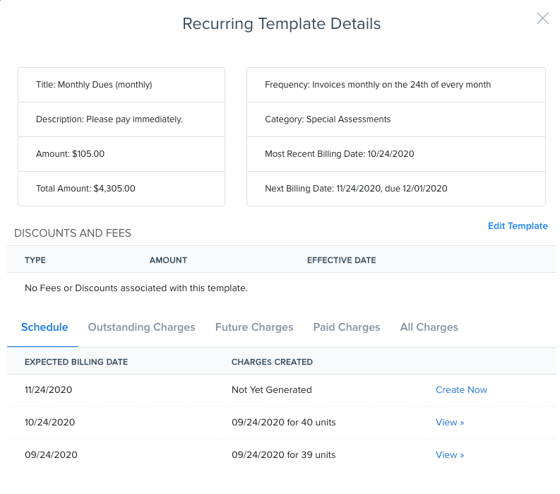 Pay HOA accounting software recurring invoices 3 HOA accounting software lets you create recurring templates