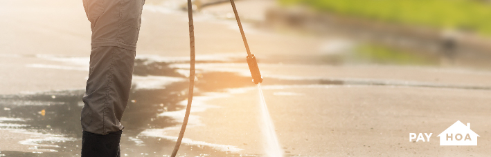 Power washing scheduled by the HOA to be ready for summer!