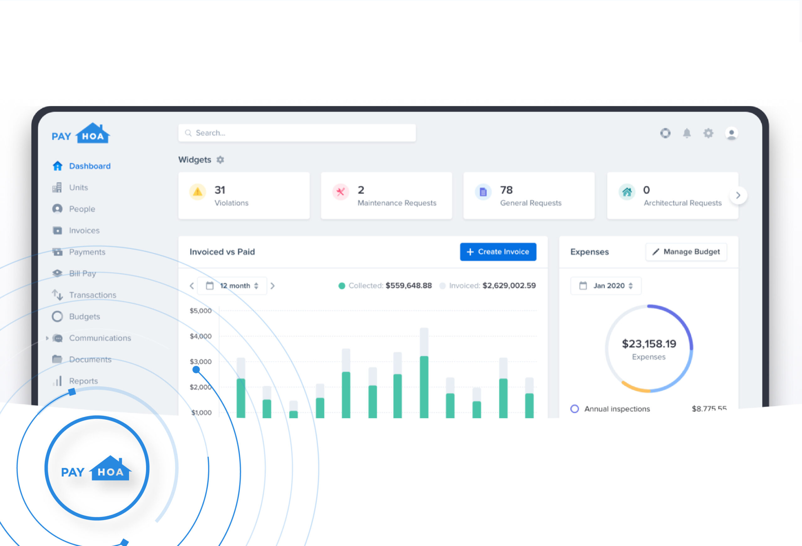 PayHOA makes HOA invoicing simple
