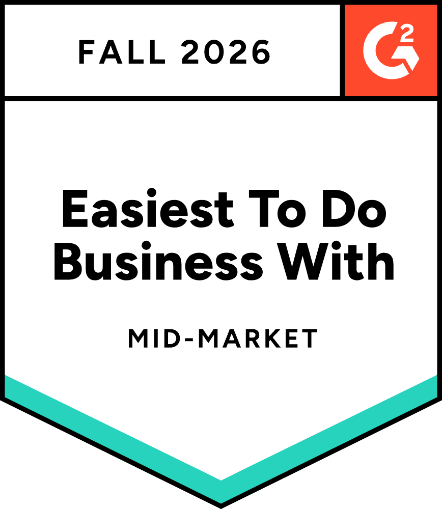 G2 Fall 2026 Easiest To Do Business With - Mid-Market