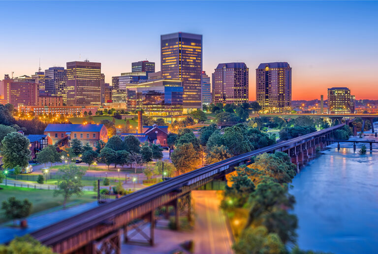Richmond, Virginia, at dusk