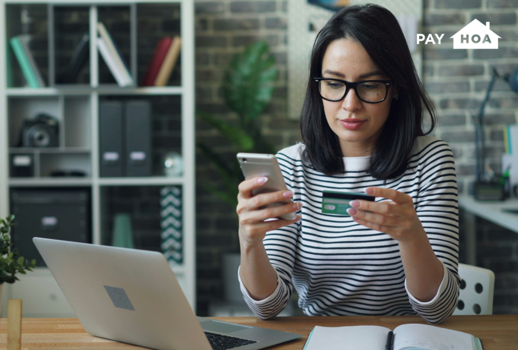 HOA payments with convenience fees for online options