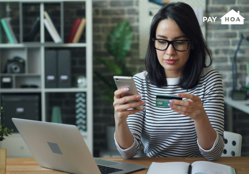 HOA payments with convenience fees for online options